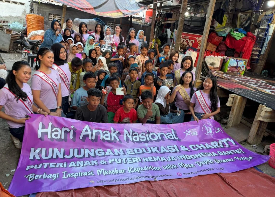 Rayakan Hari Anak Nasional, Puteri Anak dan Puteri Remaja Banten Berbagi Keceriaan Bersama Anak Lapak Pemulung